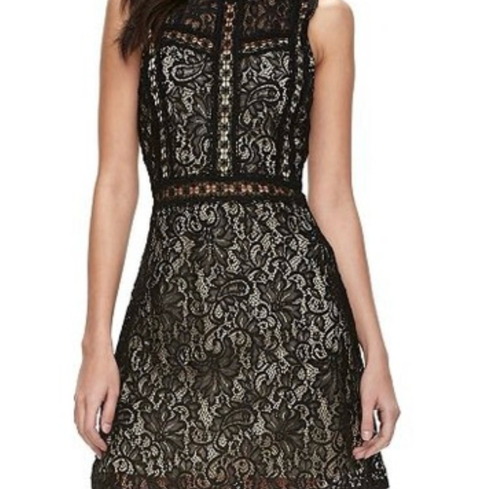 Disney Beauty and the Beast black lace sleeveless shift dress size M
